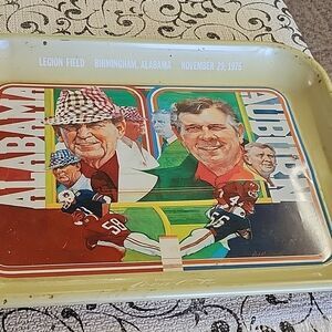 Coca Cola Vintage 1975 Alabama/Auburn Metal Tray